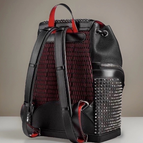 Christian Louboutin Handbags - CHRISTIAN LOUBOUTIN Original Spiked Calfskin Leather Sporty Punk Rock Backpack